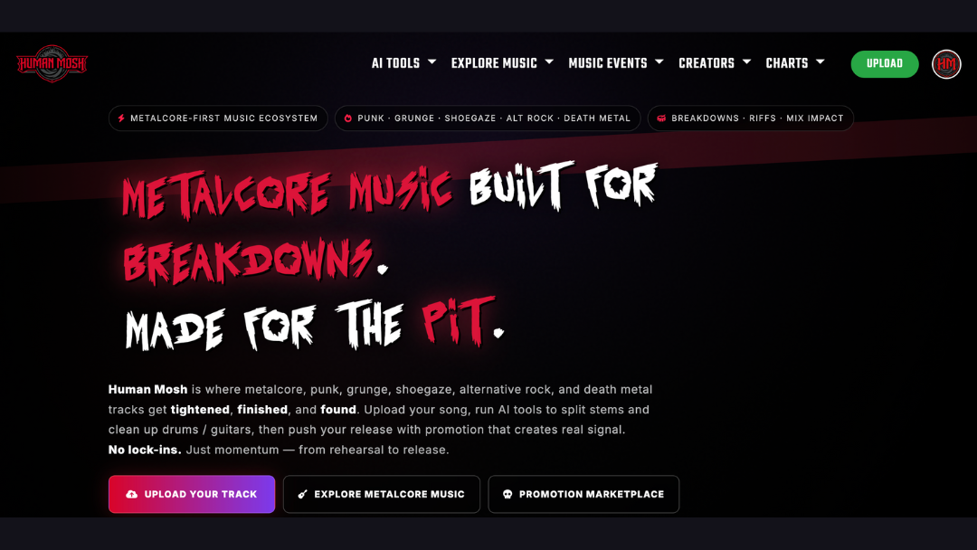 Metalcore music built for breakdowns. Made for the pit.